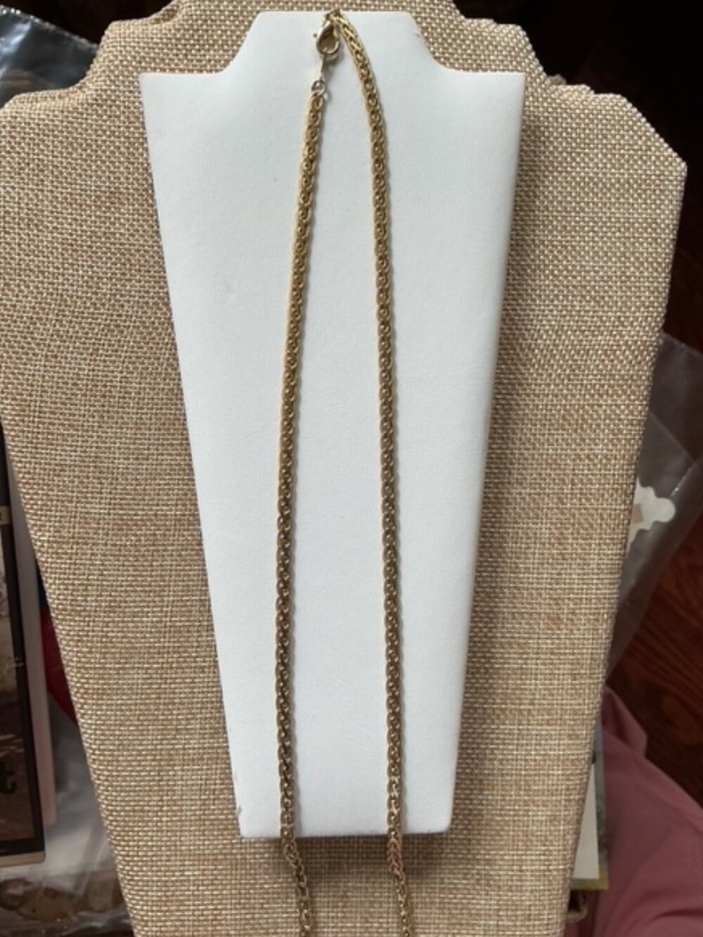 Wheat (Spiga) Yellow Gold Chain Necklace